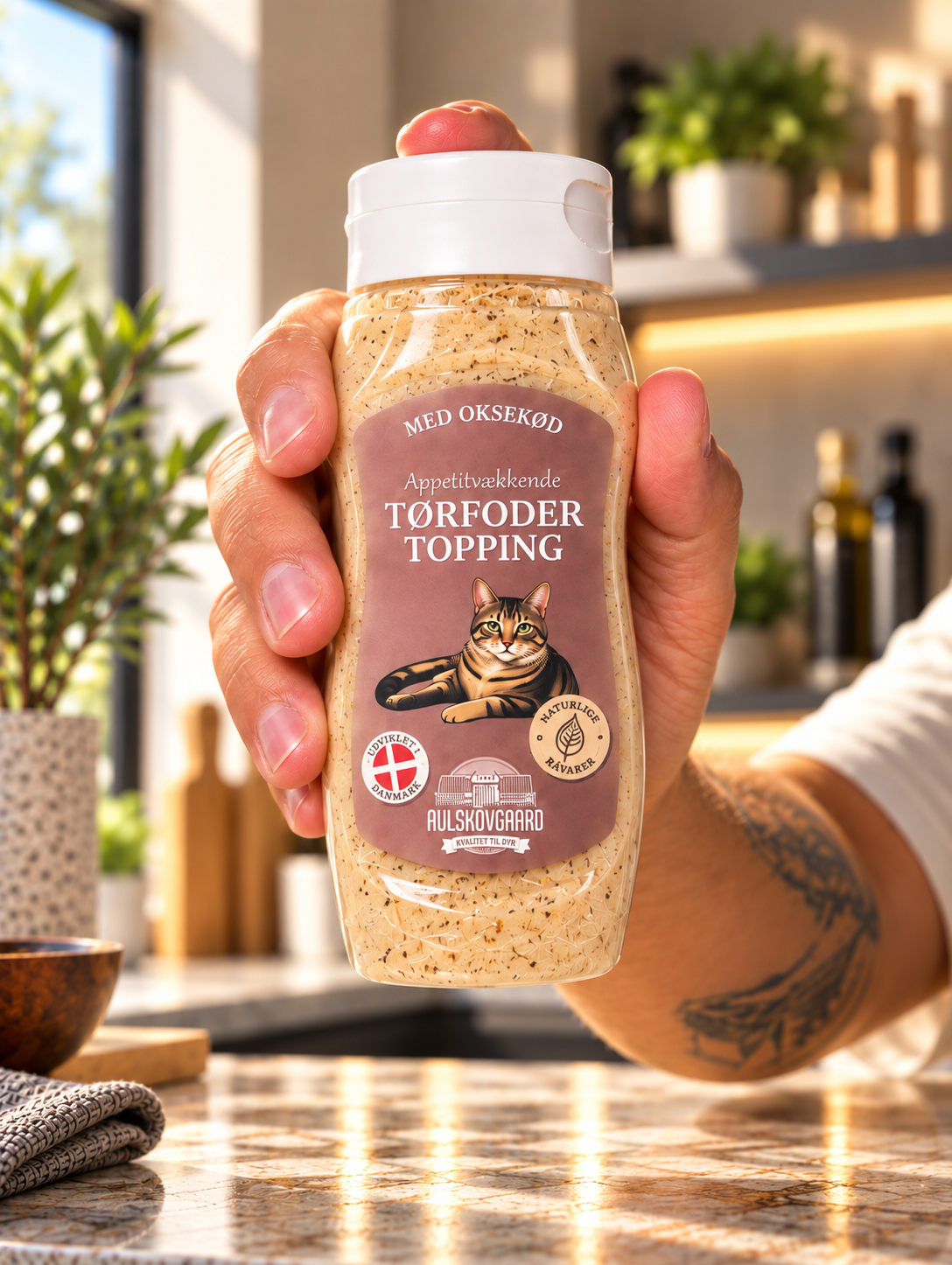 TORRFODER TOPPING MED OXKÖTT // KATT